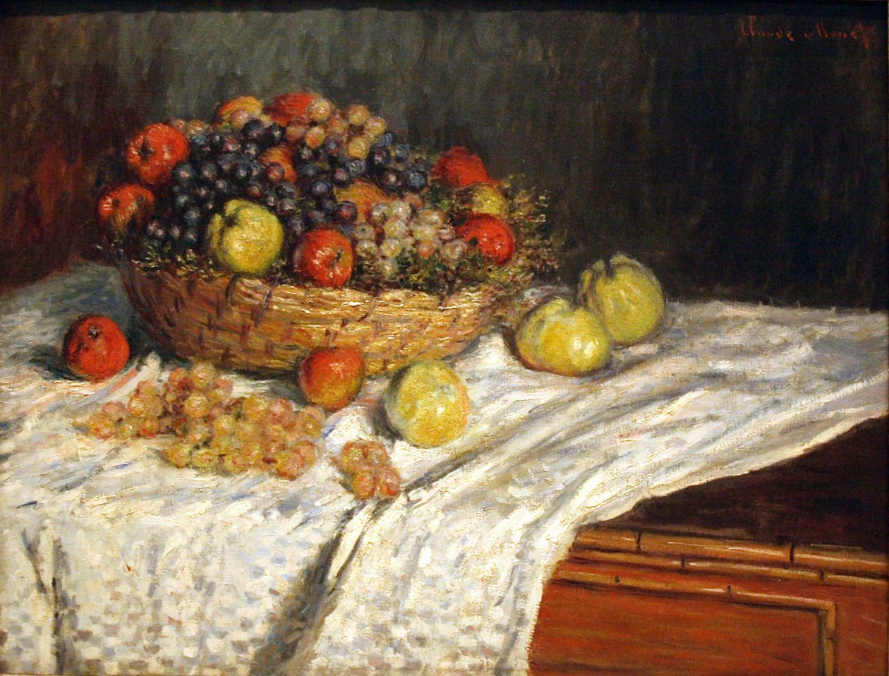 Äpplen och vindruvor av Claude Monet