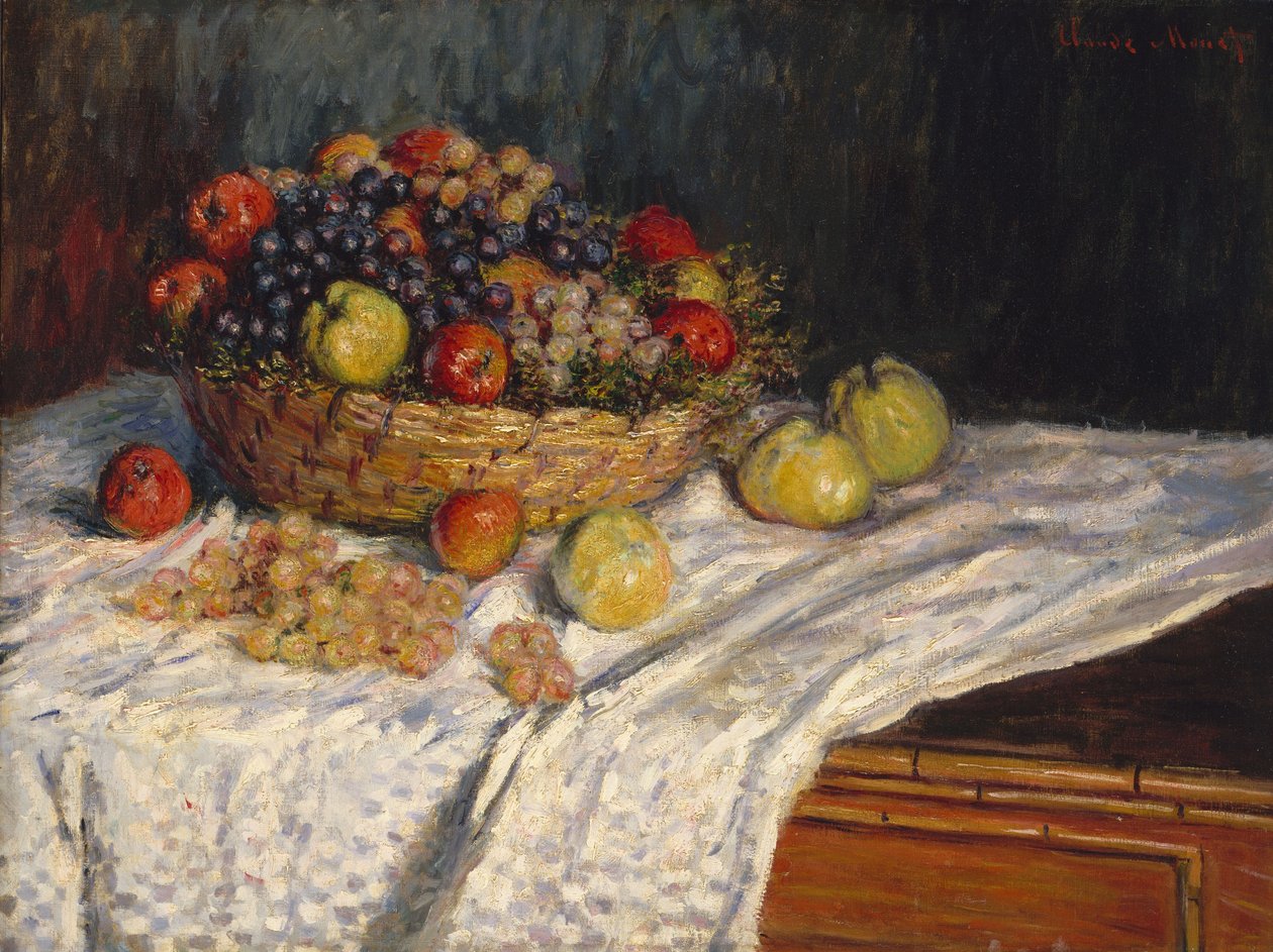 Äpplen och vindruvor av Claude Monet