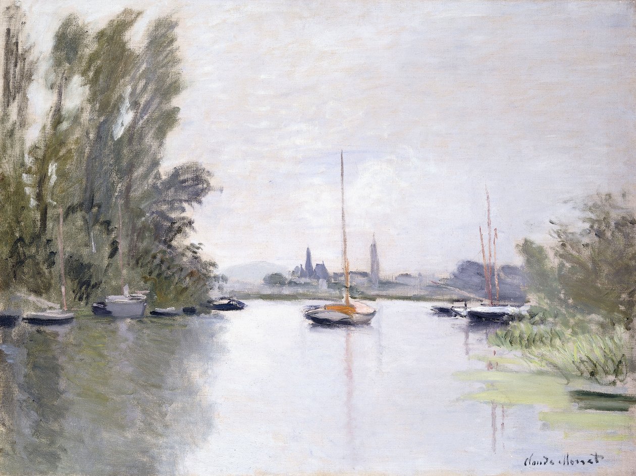 Argenteuil, utsikt över Seines handvapen, 1872 av Claude Monet