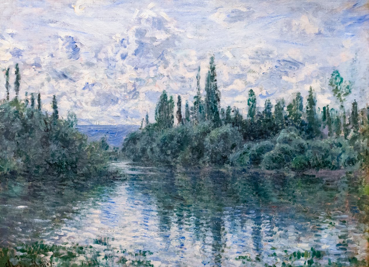 Arm of the Seine nära Vetheuil, ca. 1878 (olja på duk) av Claude Monet