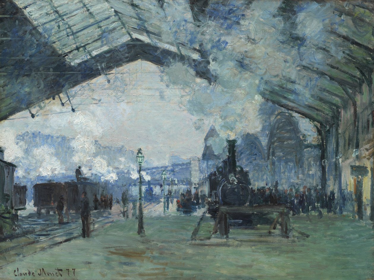 Ankomst av Normandietåget, Gare Saint-Lazare av Claude Monet