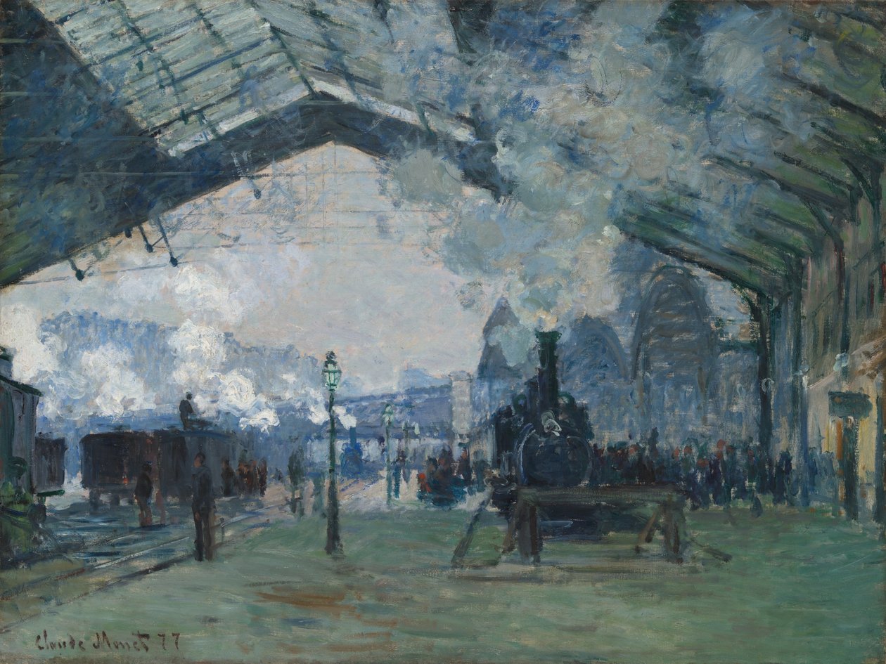Ankomst av Normandietåget, Gare Saint-Lazare av Claude Monet