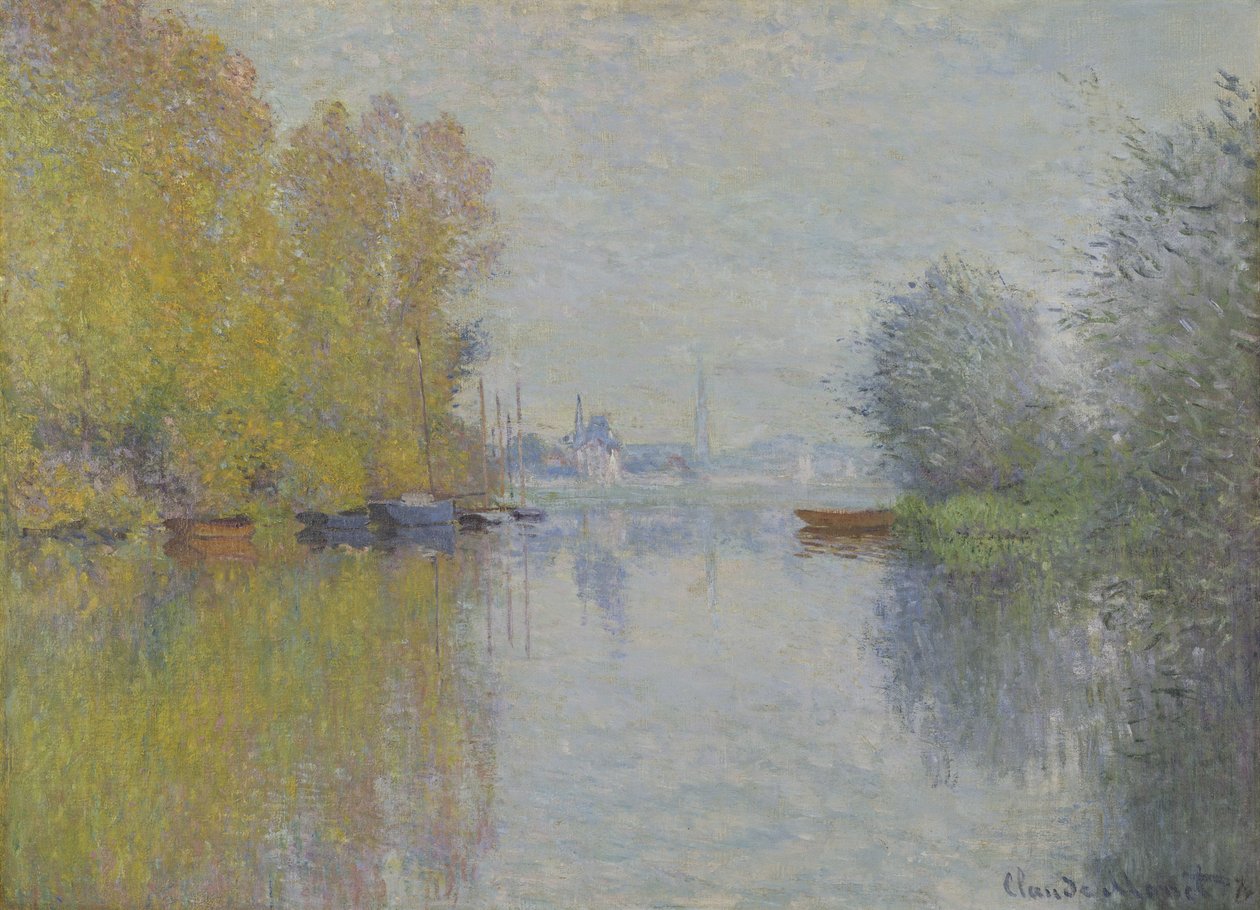 Höst på Seine, Argenteuil av Claude Monet