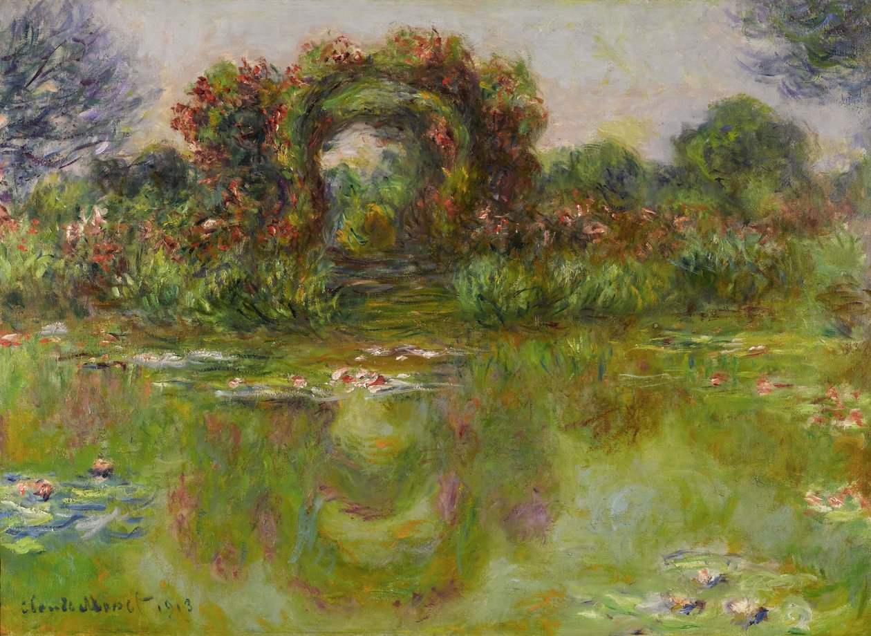 Näckrosdamm, Rosiers, 1913 av Claude Monet