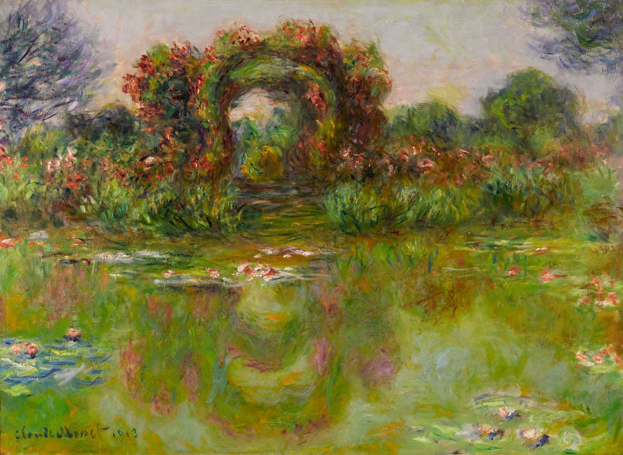 ""Näckrosdammen, rosorna"" Målning av Claude Monet (1840-1926) av Claude Monet