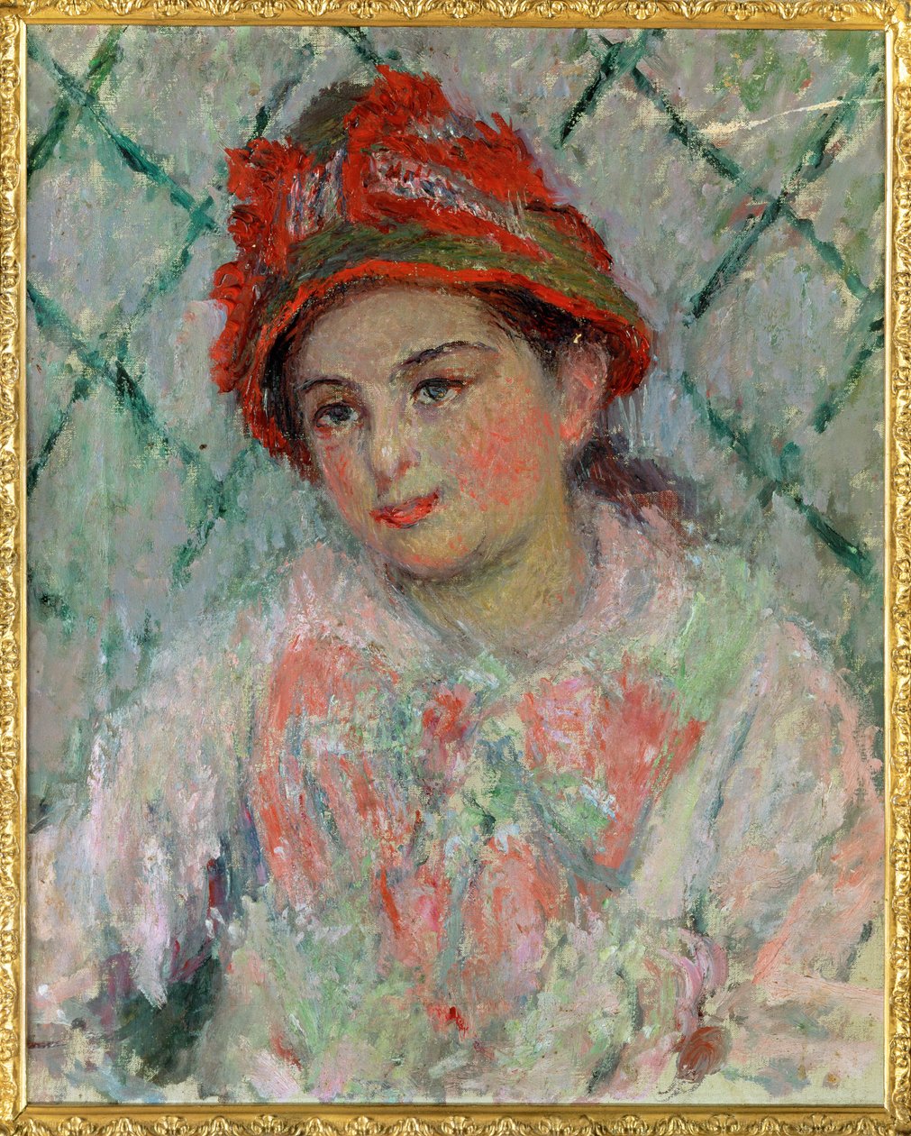 Blanche Hoschede, yngsta dotter till ... (olja på duk) av Claude Monet