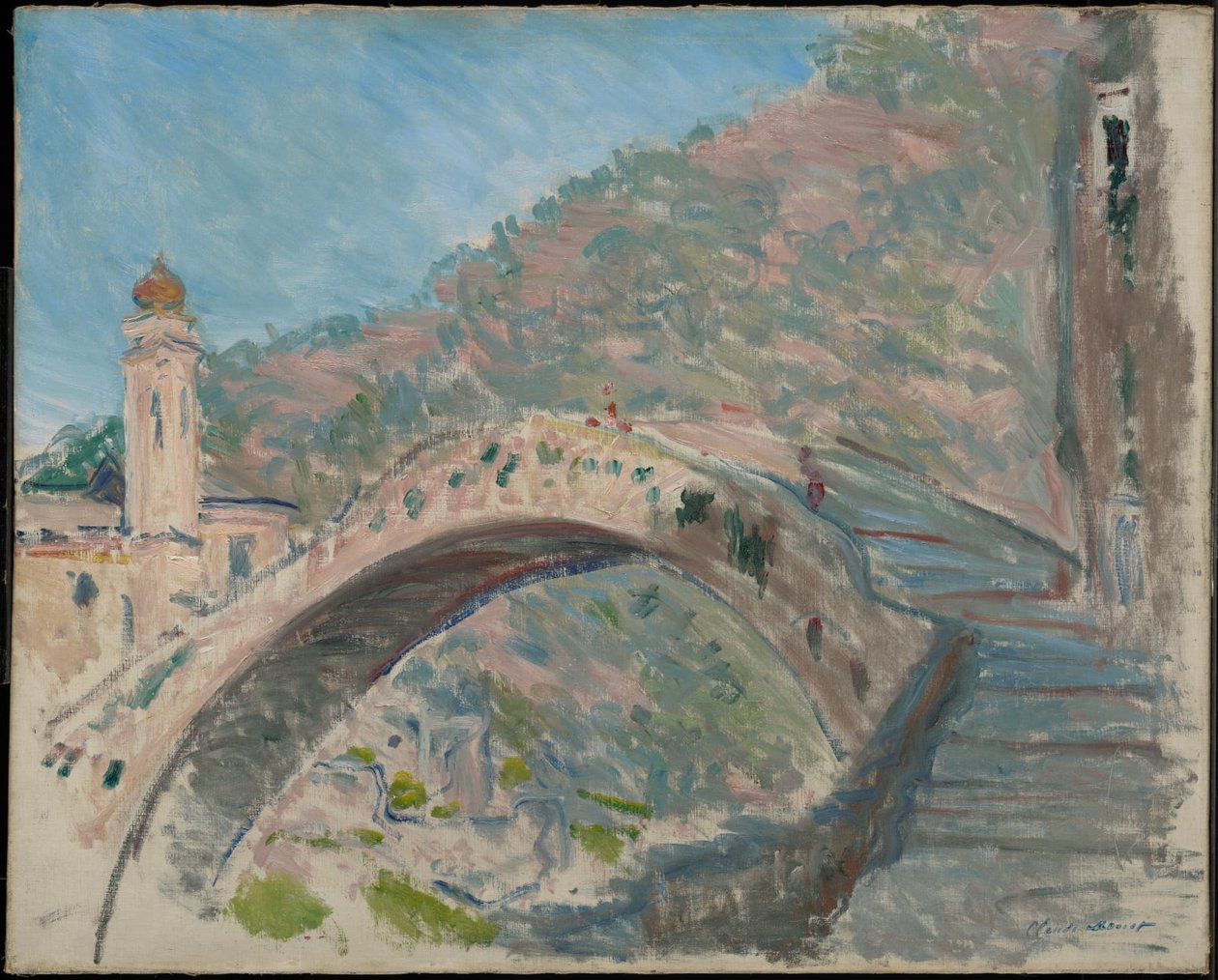 Bro vid Dolceacqua av Claude Monet