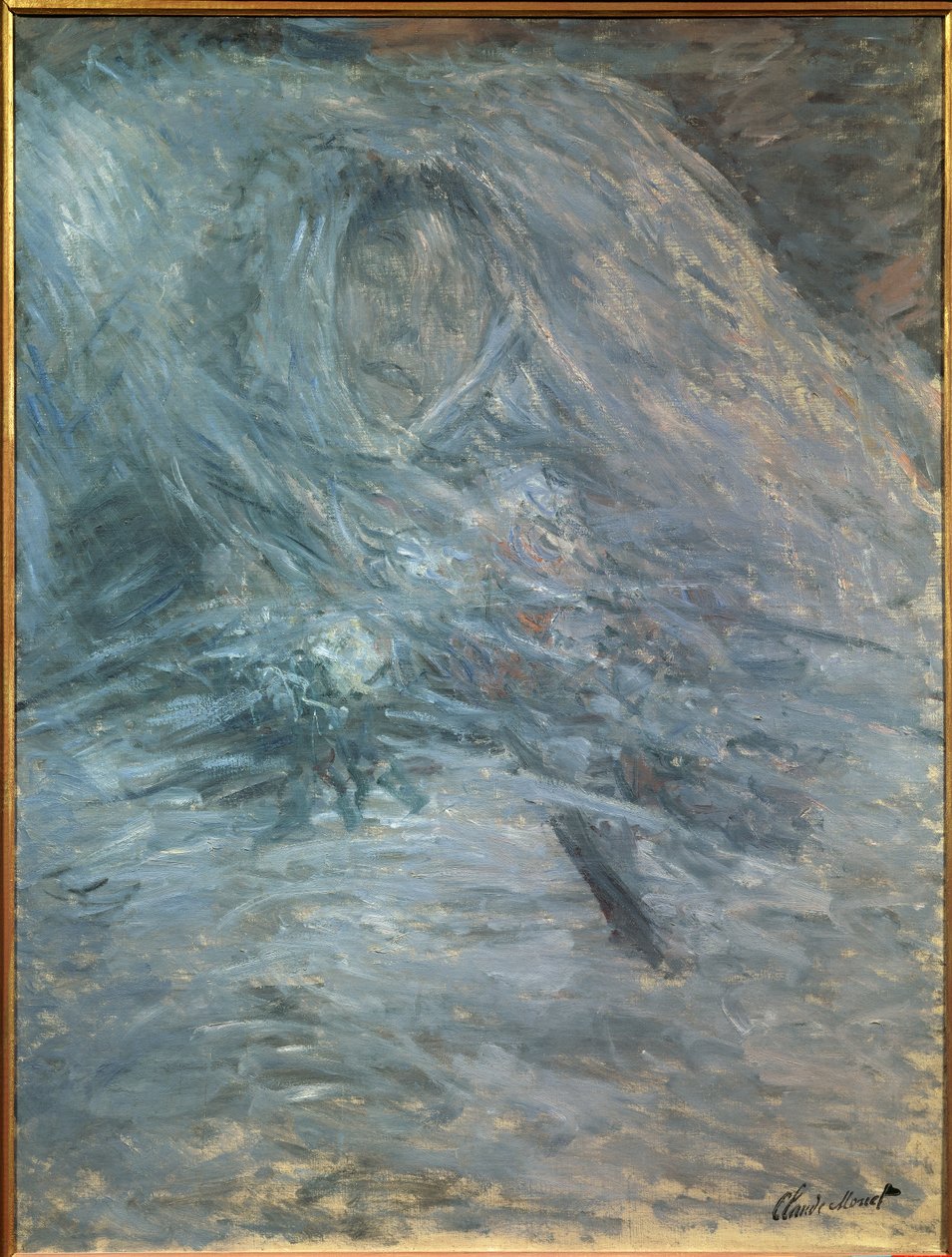 Camille på sin dödsbädd (konstnärens första fru 1847-1879) av Claude Monet