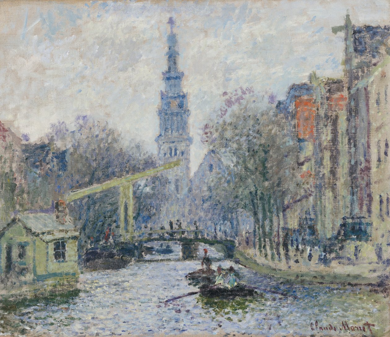 Kanal till Amsterdam, 1874 av Claude Monet