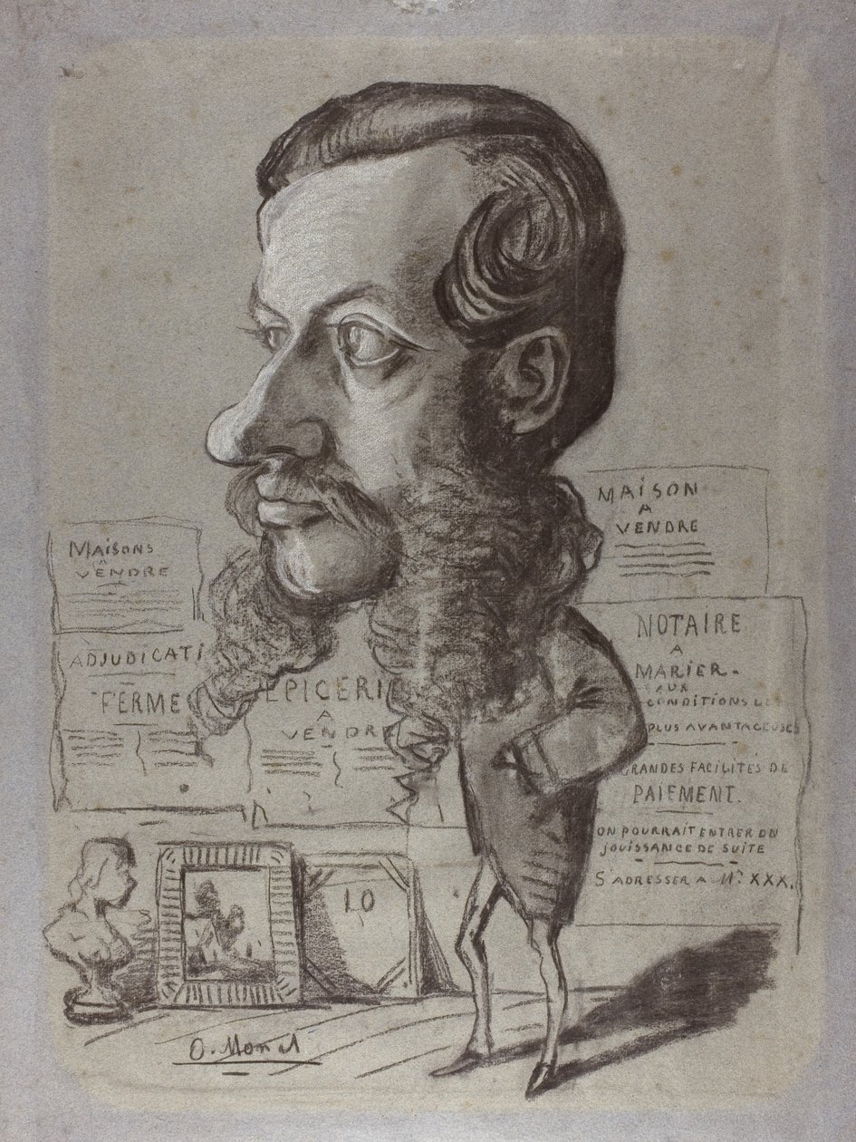 Karikatyr av Léon Manchon, ca 1858 av Claude Monet