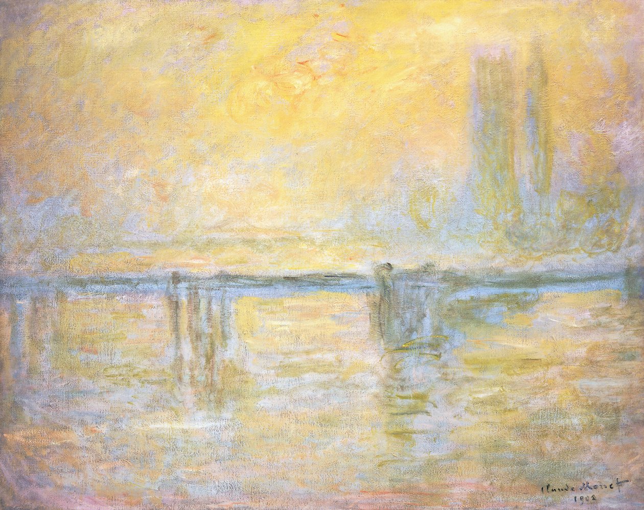 Charing Cross Bridge, dimma; Charing Cross Bridge, Brouillard, 1902 av Claude Monet