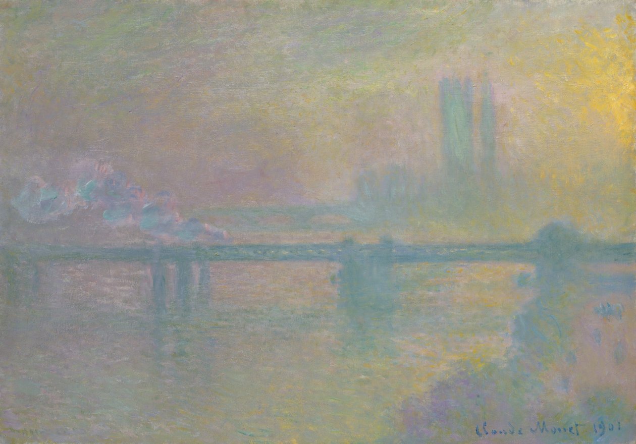 Charing Cross Bridge, London av Claude Monet