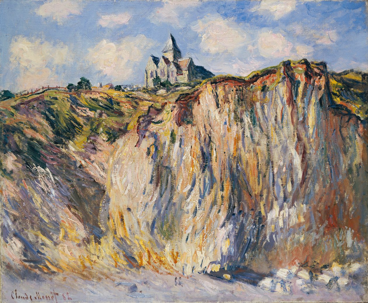 Kyrka i Varengeville, Morgon, 1882 av Claude Monet