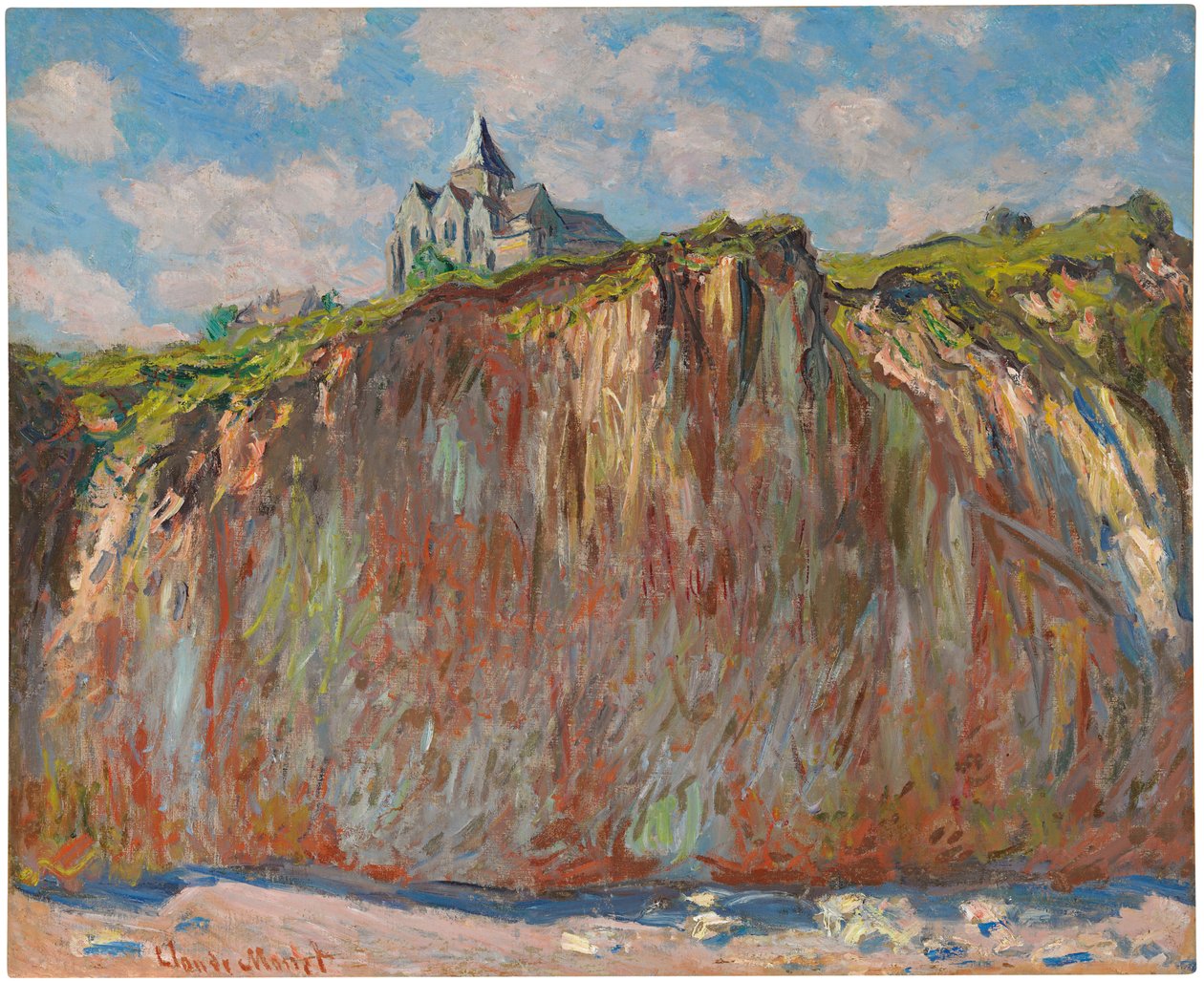 Kyrka i Varengeville, Morgoneffekt, 1882 av Claude Monet