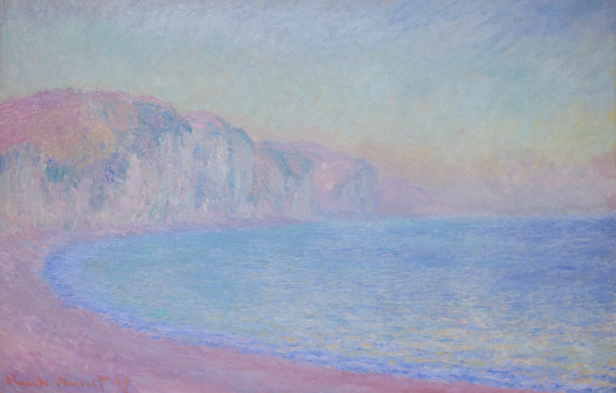 Klipporna vid Pourville, soluppgång av Claude Monet