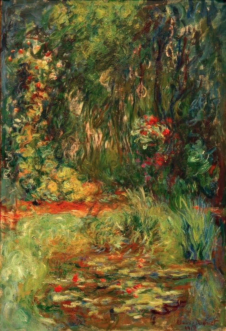 Hörn av näckrosdammen av Claude Monet