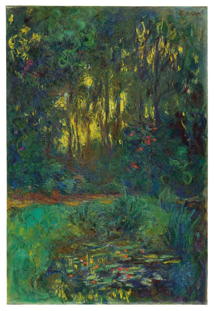 Hörn av Näckrosdammen, c.1918-19 av Claude Monet