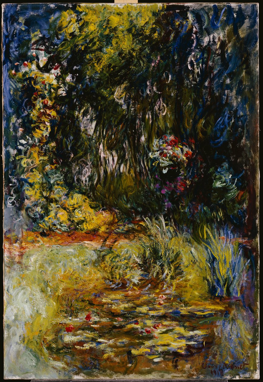Hörnet av en damm med näckrosor, 1918 av Claude Monet