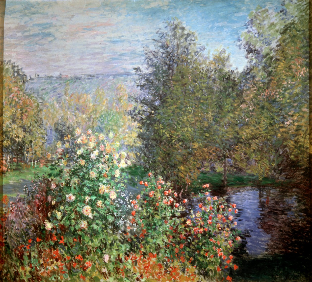Hörn av trädgården i Montgeron, c1876. av Claude Monet
