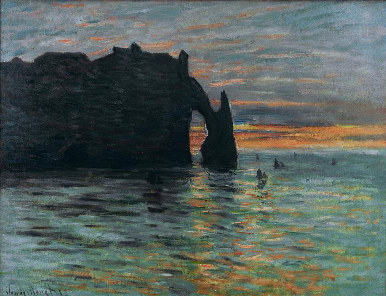 Solnedgång av Claude Monet