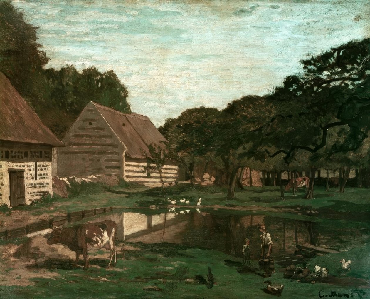 Gårdsgård i Normandie av Claude Monet