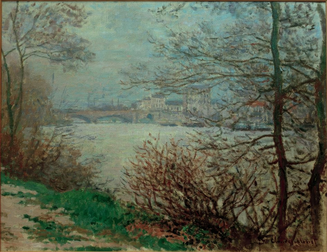 Seines strand vid Grande-Jatte Island av Claude Monet