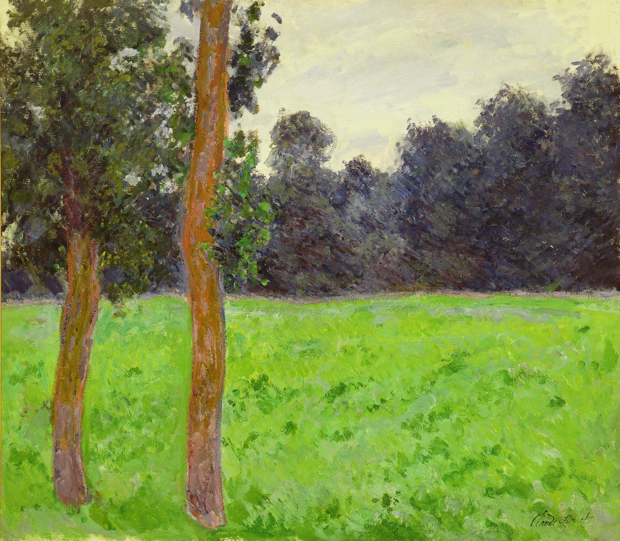 Två träd på ängen, 1886 av Claude Monet
