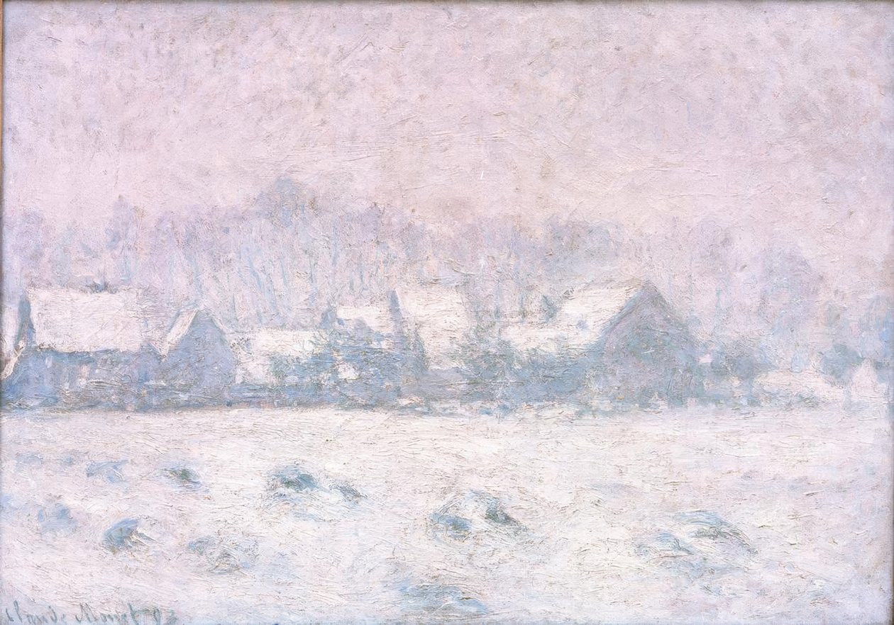 Snöeffekt i Giverny (Schnee i Giverny) av Claude Monet