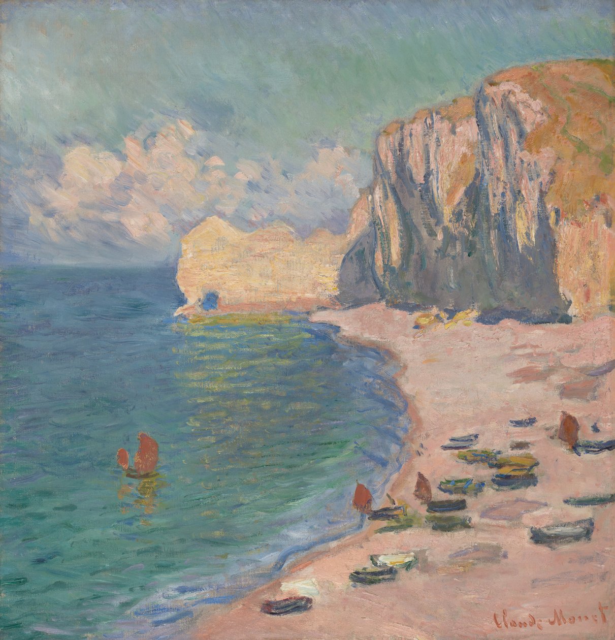Etretat: Stranden och Falaise d