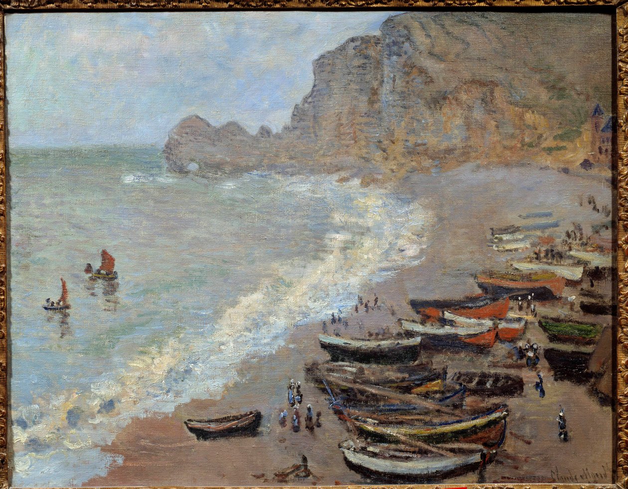 Etretat: stranden och Porte d