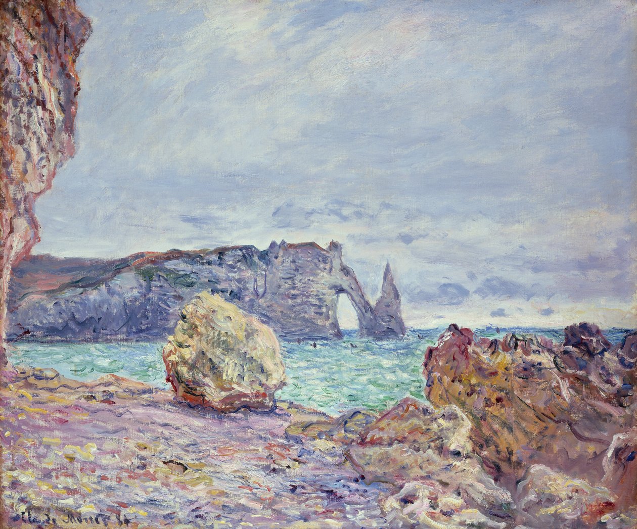 Etretat, stranden och Porte d