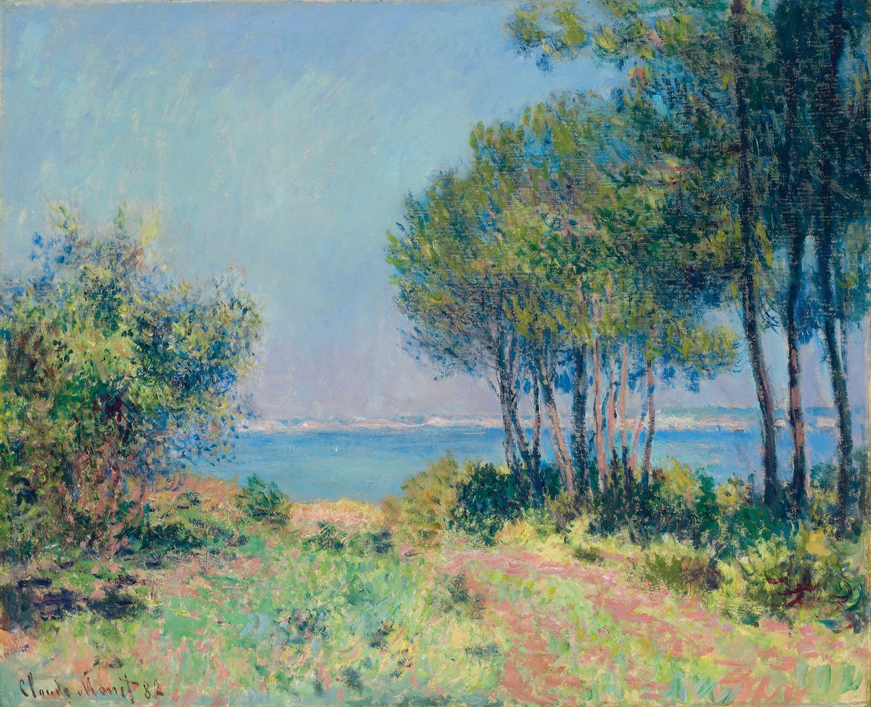 Granar vid Varengeville; Les sapins a Varengeville, 1982 av Claude Monet