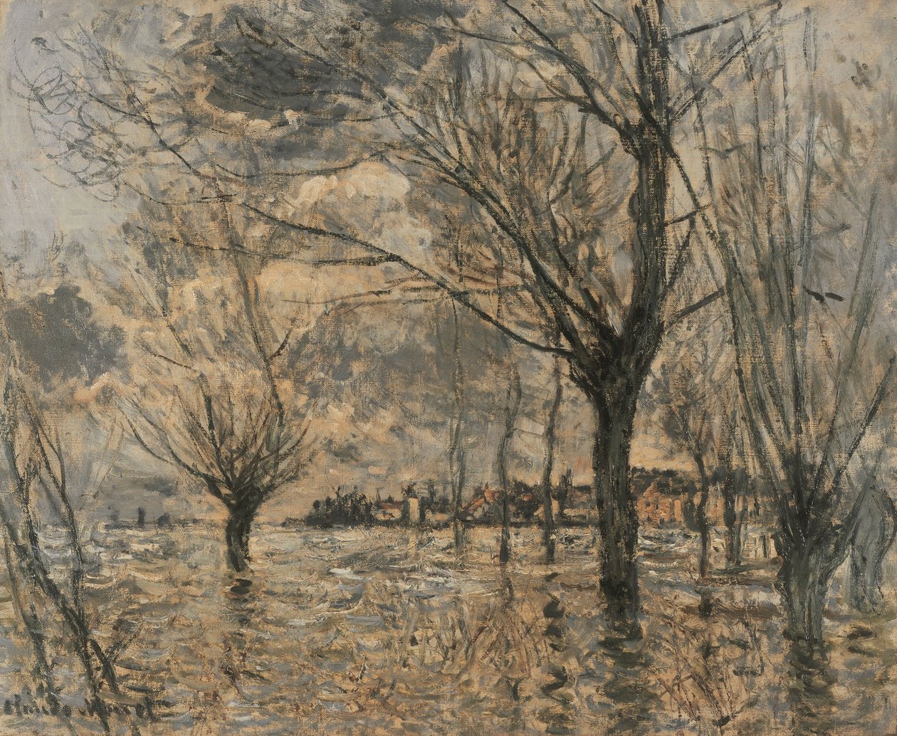 Seinefloden vid Vétheuil av Claude Monet
