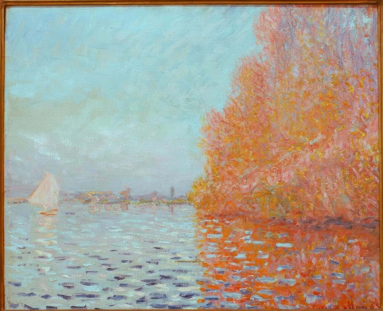 Flodlandskap, höst av Claude Monet