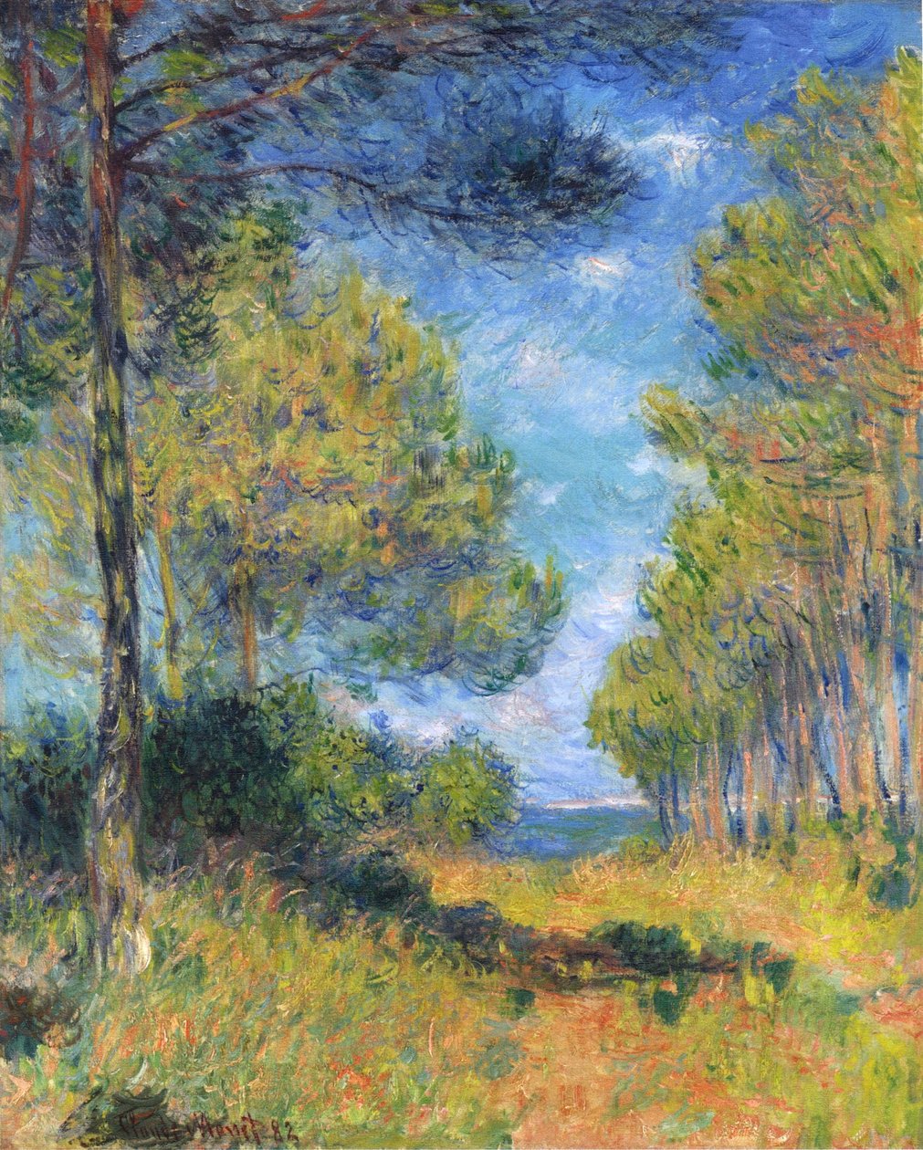 Franska: Allée de sapins à Varengeville
Tyska: Tannenallee i Varengeville av Claude Monet