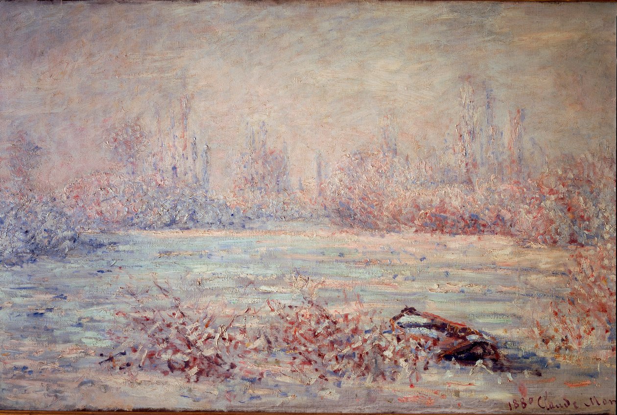 Frost nära Vetheuil, detalj av Claude Monet