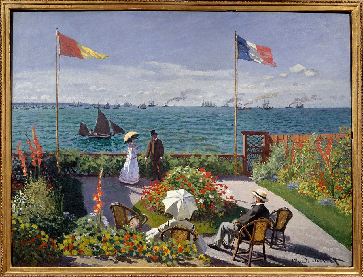 Trädgård på Sainte Address av Claude Monet
