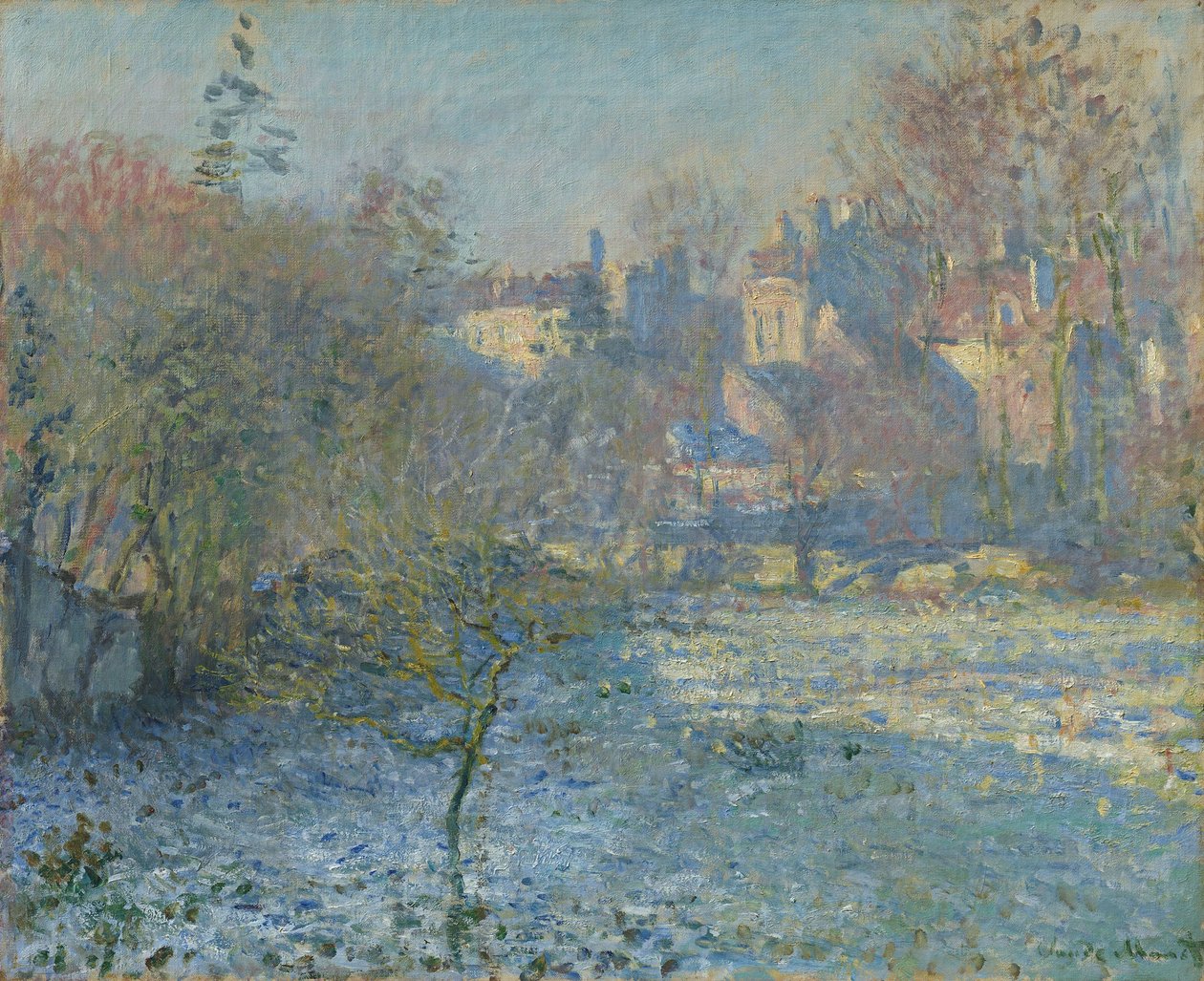 Tyska: Hoarfrost Frost av Claude Monet