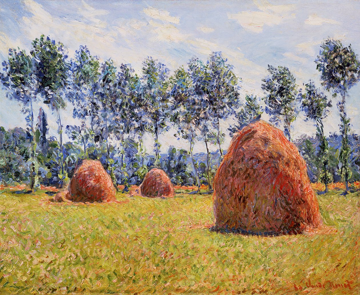 Höstackar i Giverny, 1884 av Claude Monet