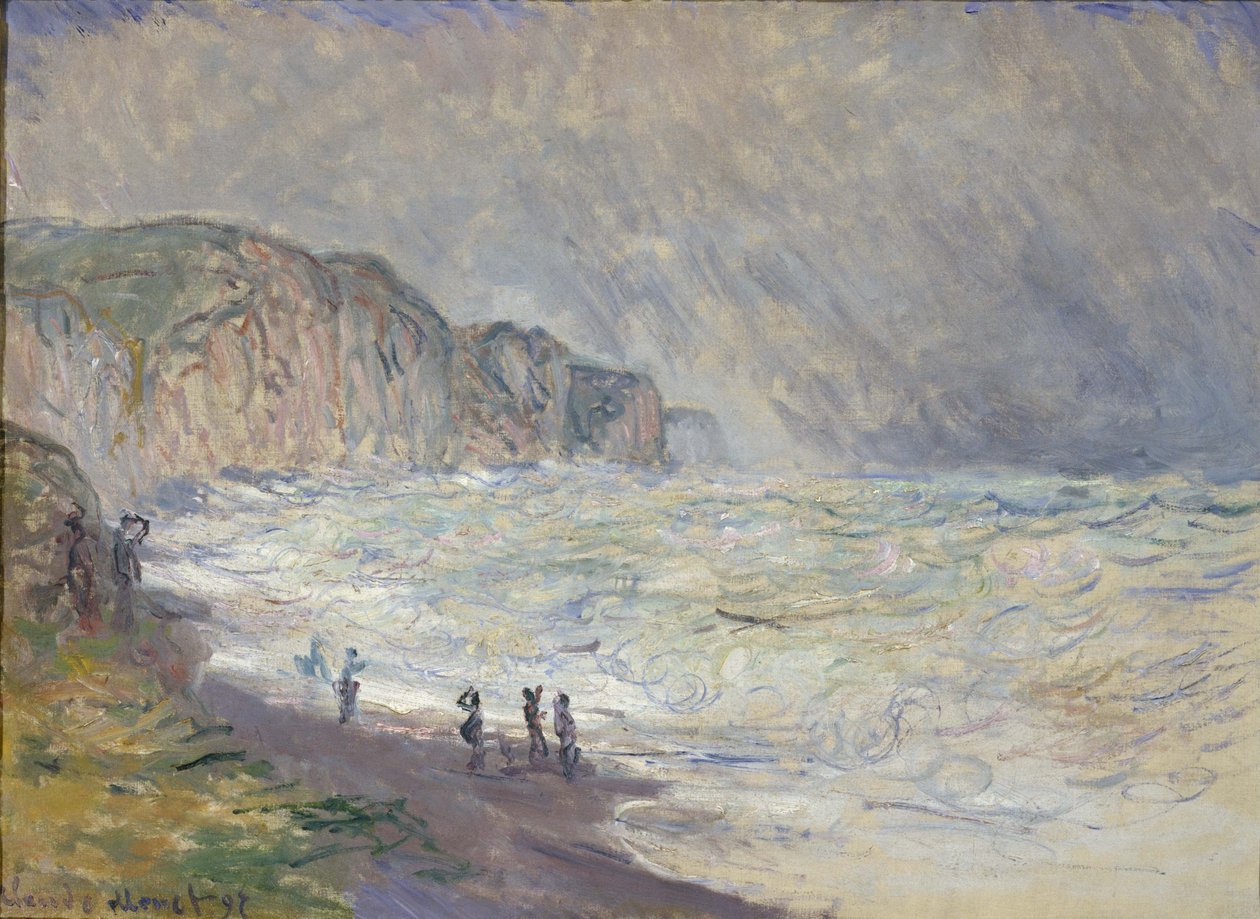 Heavy Sea at Pourville, 1897 av Claude Monet