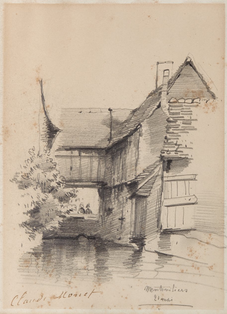 Hus på Lezarde i Montivilliers, 1857 av Claude Monet