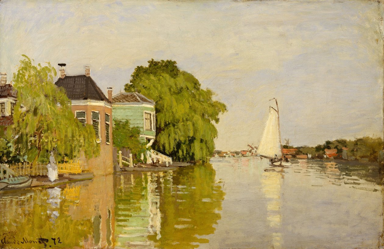 Hus på Achterzaan, 1871 av Claude Monet