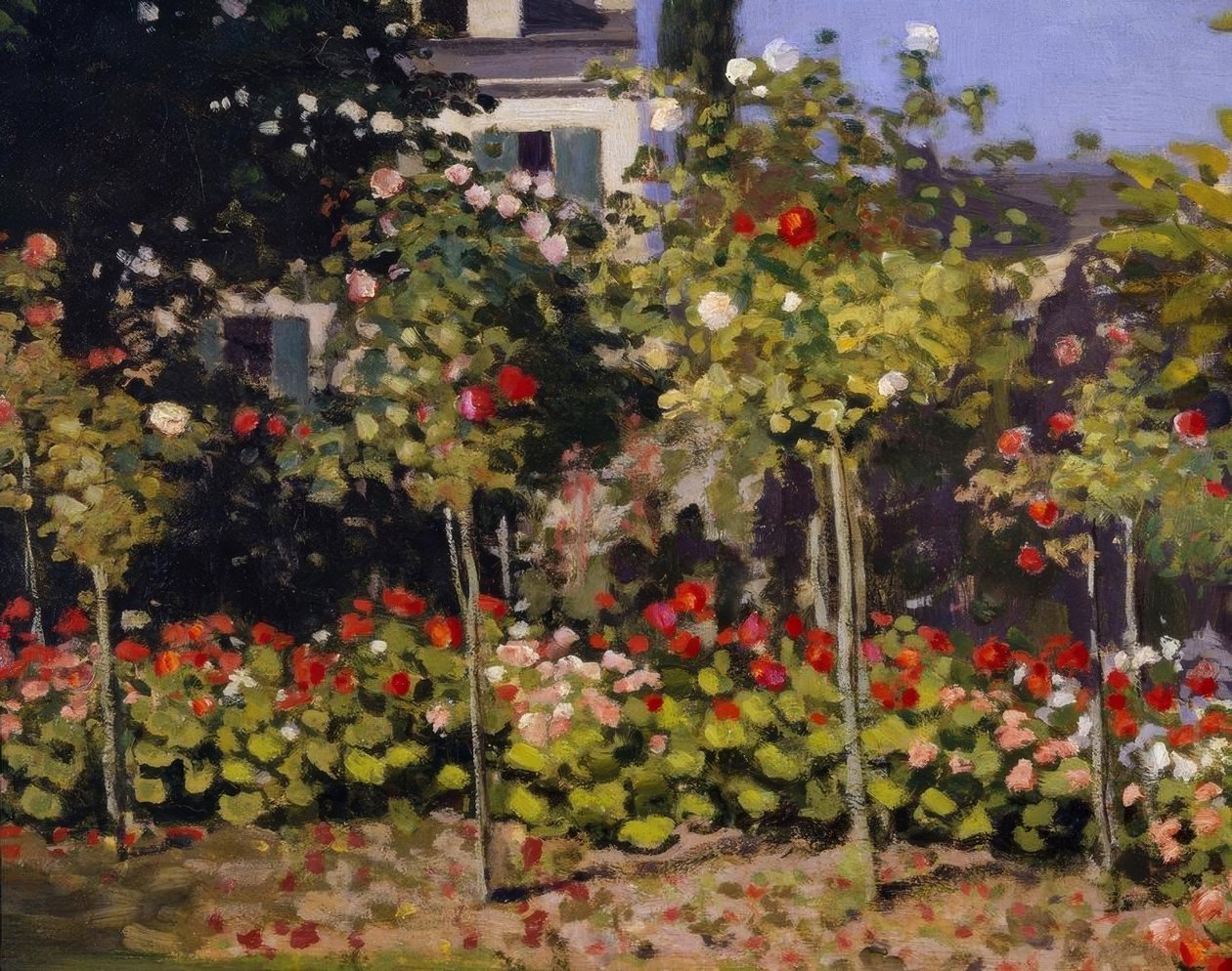 Blommande trädgård av Claude Monet