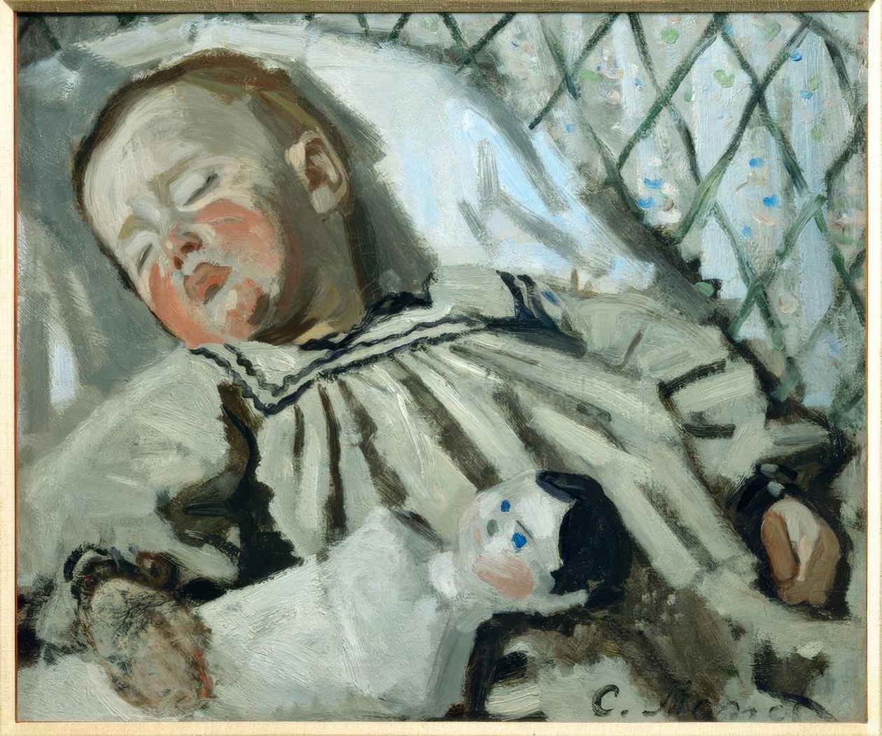 Sovande Jean Monet av Claude Monet