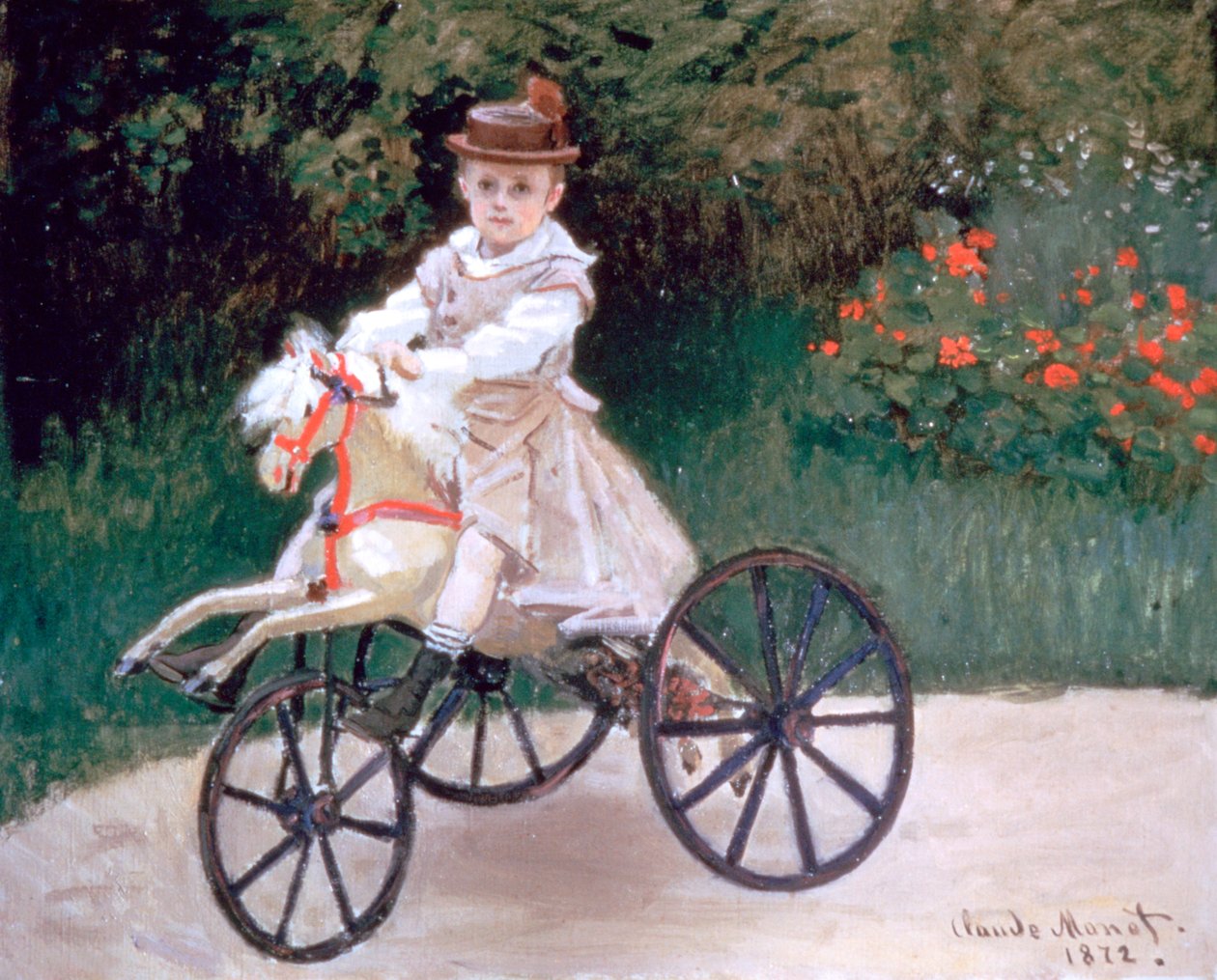 Jean Monet på en mekanisk häst, 1872 av Claude Monet