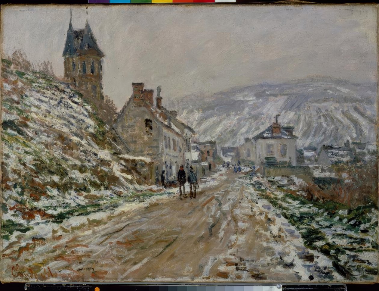 Vägen till Vétheuil, vinter av Claude Monet