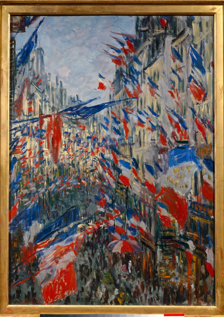 La Rue Saint-Denis (Saint Denis) i Paris, högtid 30 juni 1878. Målning av Claude Monet (1840-1926) av Claude Monet