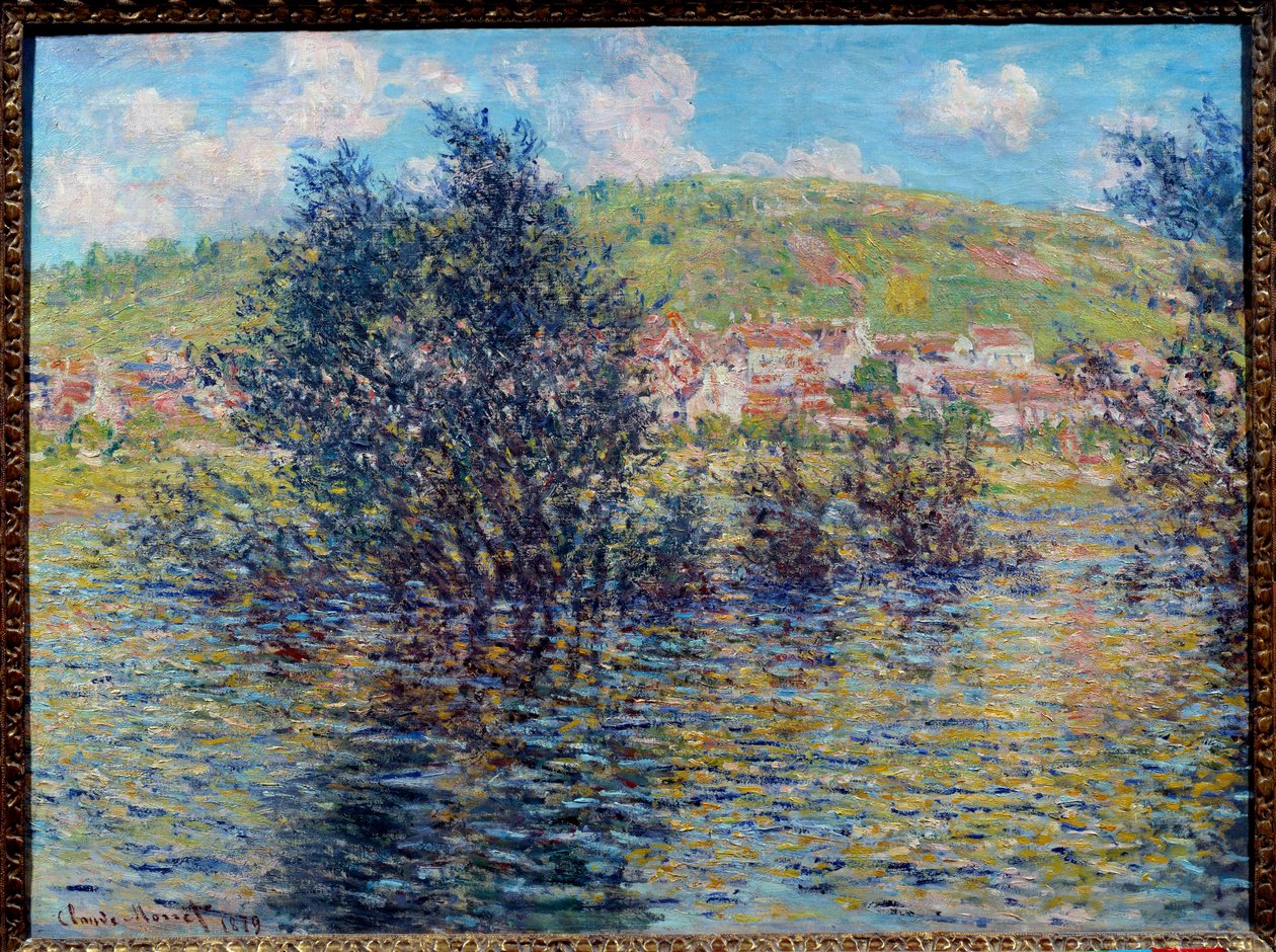 La Seine a Vetheuil, soleffekt efter regn. Målning av Claude Monet (1840-1926) av Claude Monet