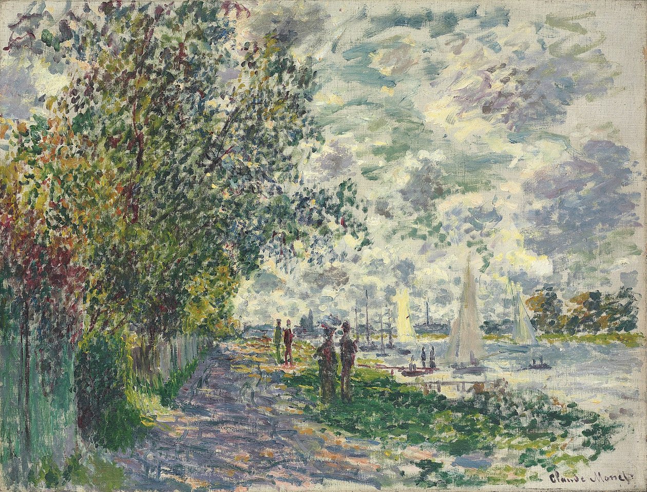 Banken av Petit-Gennevilliers, 1875 av Claude Monet