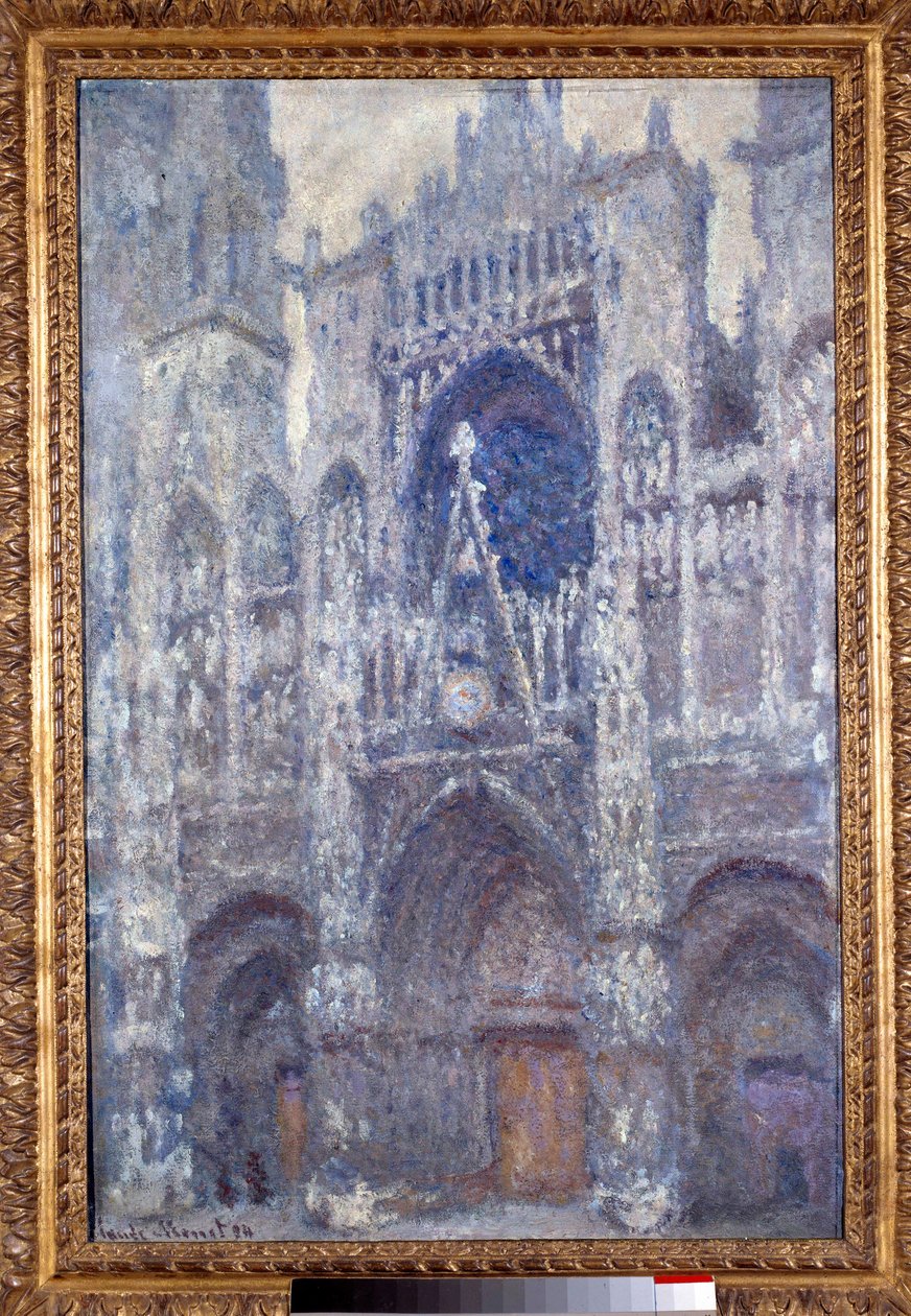La cathedrale Notre Dame de Rouen, le portal, temps gris, harmonie grise Målning av Claude Monet (1840-1926) 1892 Sön. 1x0,65 m Paris, musee d